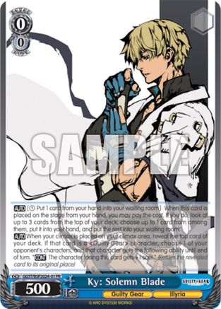 Image of Ky: Solemn Blade (Spring Fest 2024) (GGST/BSF2024 01PR) - Bushiroad Event Cards