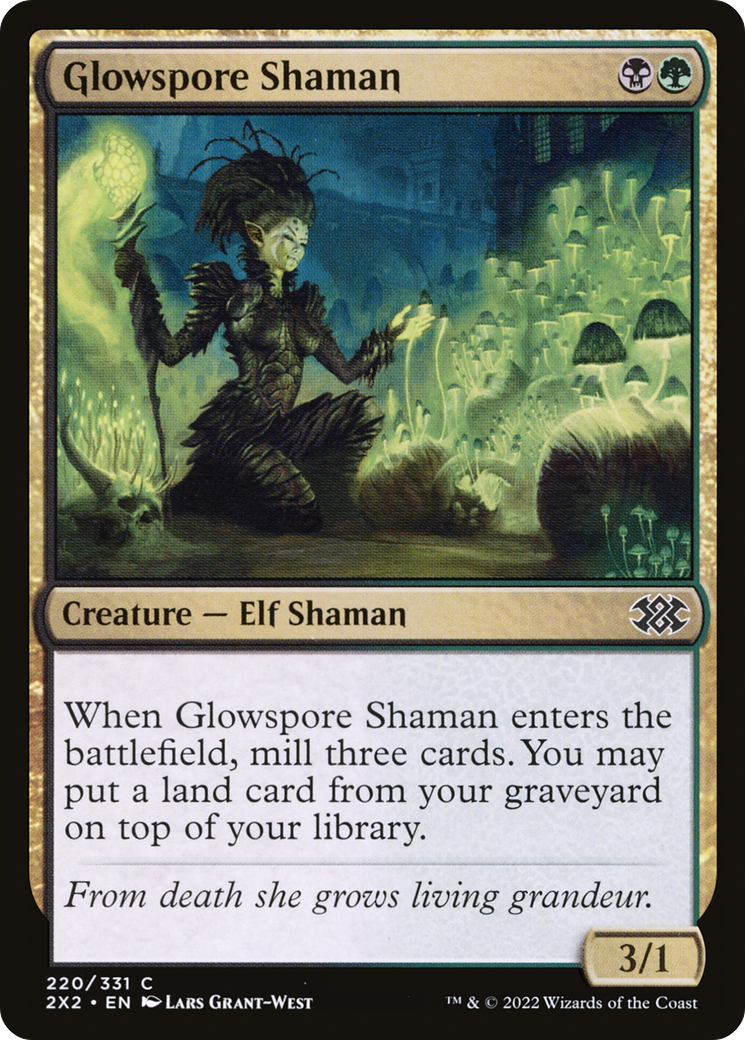 Image of Glowspore Shaman (2X2-220) - Double Masters 2022 Foil