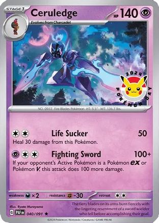 Image of Ceruledge 040/091  - Holofoil Miscellaneous Cards & Products - Promo