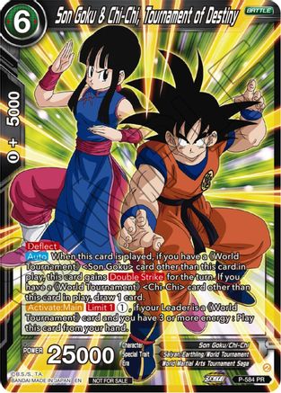 Image of Son Goku & Chi-Chi, Tournament of Destiny (Zenkai Series Tournament Pack Vol.7) (P-584) - Tournament Promotion Cards