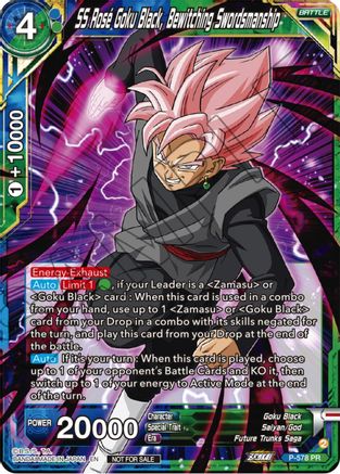 Image of SS Rose Goku Black, Bewitching Swordsmanship (Zenkai Series Tournament Pack Vol.7) (P-578) - Tournament Promotion Cards