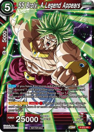 Image of SS Broly, A Legend Appears (Zenkai Series Tournament Pack Vol.7) (P-572) - Tournament Promotion Cards