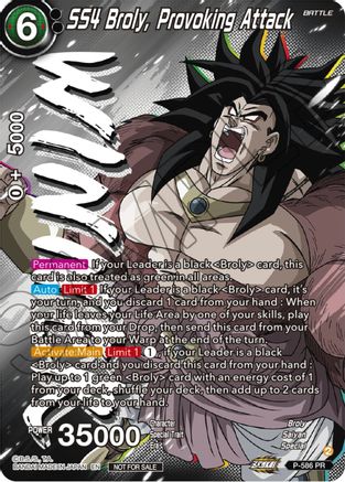 Image of SS4 Broly, Provoking Attack (Zenkai Series Tournament Pack Vol.7) (Winner) (P-586) - Tournament Promotion Cards Foil