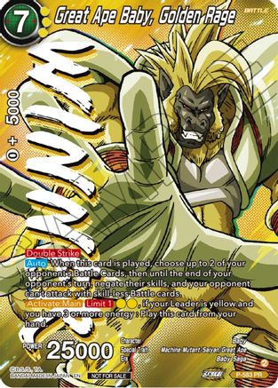 Image of Great Ape Baby, Golden Rage (Zenkai Series Tournament Pack Vol.7) (Winner) (P-583) - Tournament Promotion Cards Foil