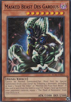 Image of Masked Beast Des Gardius (KC01-EN023) - 25th Anniversary Ultimate Kaiba Set Unlimited