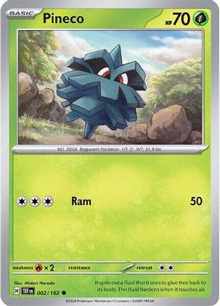 Image of Pineco 002/162  - Reverse Holofoil SV05 Temporal Forces - Common