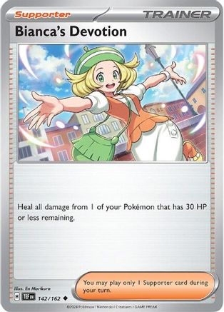 Image of Bianca's Devotion 142/162  - Reverse Holofoil SV05 Temporal Forces - Uncommon