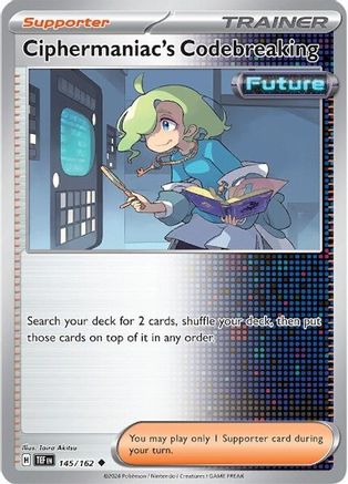 Image of Ciphermaniac's Codebreaking 145/162  - Reverse Holofoil SV05 Temporal Forces - Uncommon