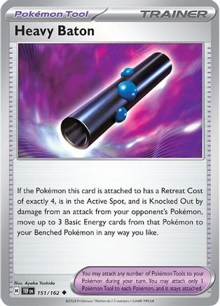 Image of Heavy Baton 151/162  - Reverse Holofoil SV05 Temporal Forces - Uncommon