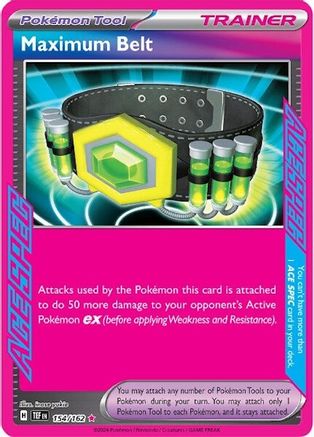 Image of Maximum Belt 154/162  - Holofoil SV05 Temporal Forces - ACE SPEC Rare