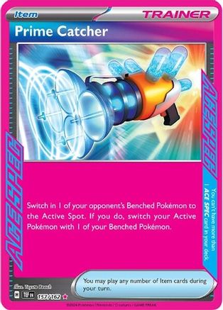 Image of Prime Catcher 157/162  - Holofoil SV05 Temporal Forces - ACE SPEC Rare