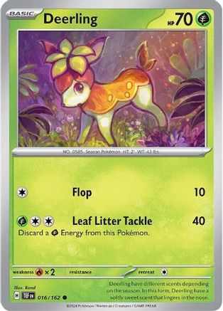 Image of Deerling 016/162  - Reverse Holofoil SV05 Temporal Forces - Common