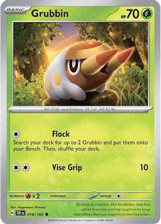 Image of Grubbin 018/162  - Reverse Holofoil SV05 Temporal Forces - Common