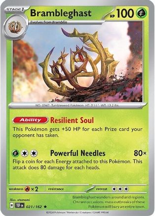 Image of Brambleghast 021/162  - Holofoil SV05 Temporal Forces - Rare
