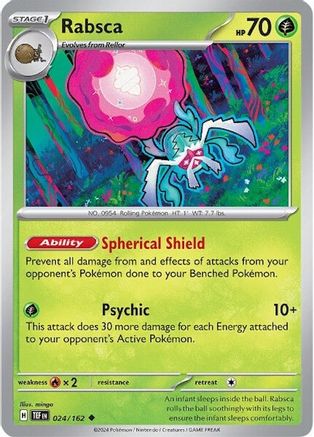 Image of Rabsca 024/162  - Reverse Holofoil SV05 Temporal Forces - Uncommon