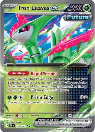 Image of Iron Leaves ex 025/162  - Holofoil SV05 Temporal Forces - Double Rare