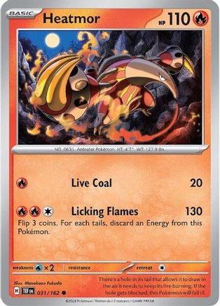 Image of Heatmor 031/162  - Reverse Holofoil SV05 Temporal Forces - Common