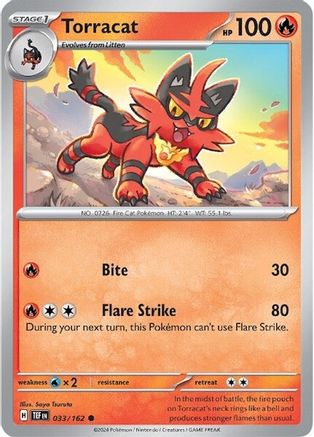 Image of Torracat 033/162  - Reverse Holofoil SV05 Temporal Forces - Common