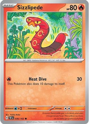 Image of Sizzlipede 036/162  SV05 Temporal Forces - Common