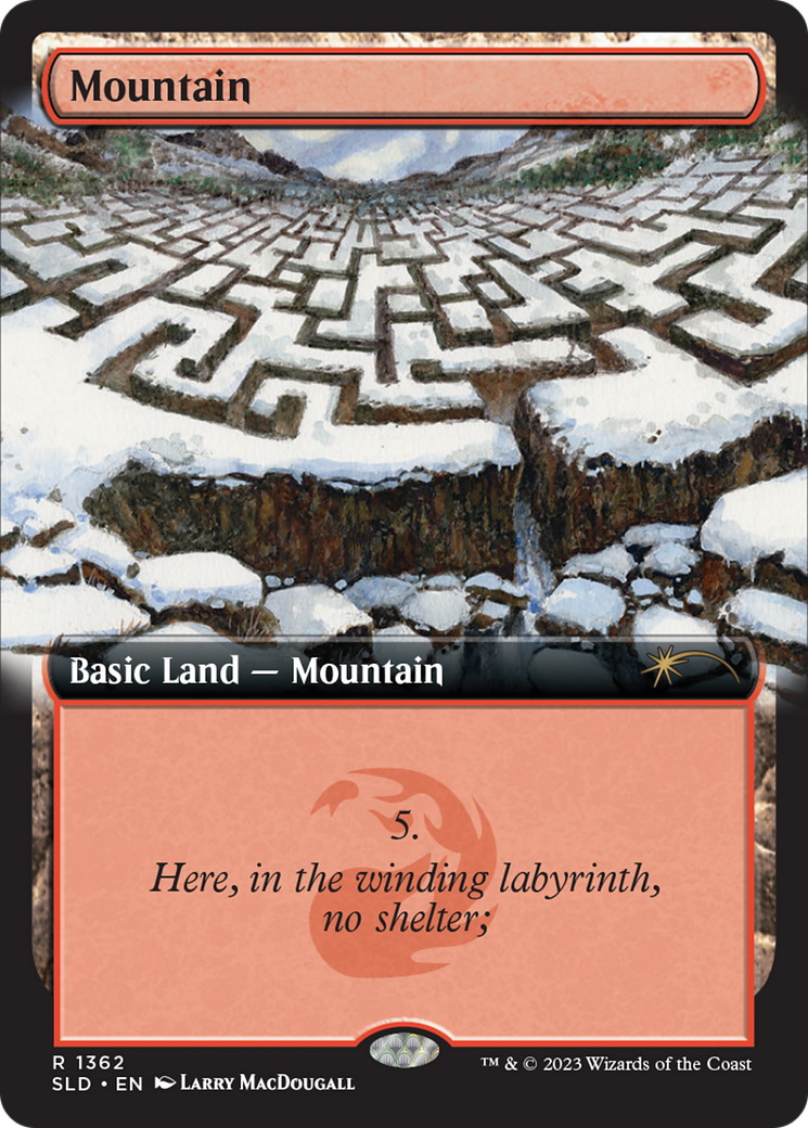 Image of Mountain (1362) (SLD-1362) - Secret Lair Drop: (Extended Art) Foil