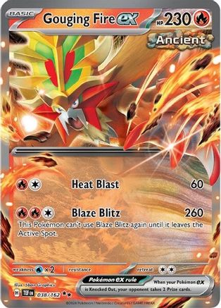 Image of Gouging Fire ex 038/162  - Holofoil SV05 Temporal Forces - Double Rare