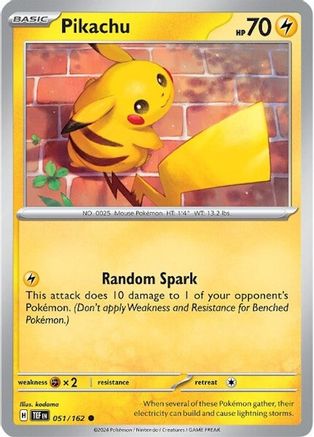 Image of Pikachu 051/162  SV05 Temporal Forces - Common