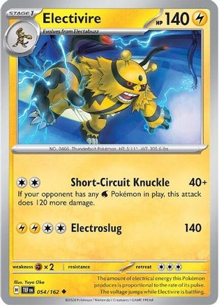Image of Electivire 054/162  - Reverse Holofoil SV05 Temporal Forces - Uncommon