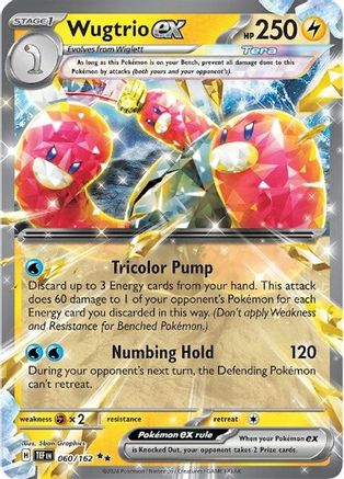 Image of Wugtrio ex 060/162  - Holofoil SV05 Temporal Forces - Double Rare