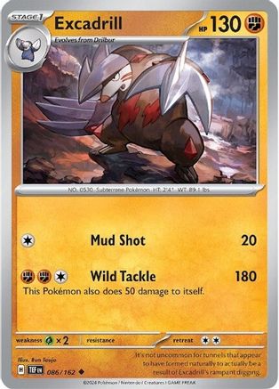 Image of Excadrill 086/162  SV05 Temporal Forces - Uncommon