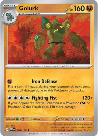 Image of Golurk 088/162  - Reverse Holofoil SV05 Temporal Forces - Uncommon