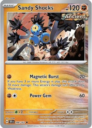 Image of Sandy Shocks 098/162  - Reverse Holofoil SV05 Temporal Forces - Uncommon