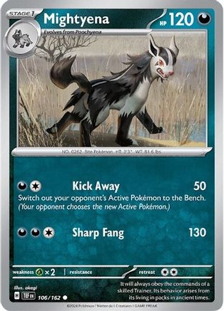Image of Mightyena 106/162  SV05 Temporal Forces - Common
