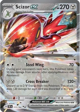 Image of Scizor ex 111/162  - Holofoil SV05 Temporal Forces - Double Rare