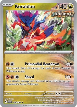 Image of Koraidon 119/162  - Reverse Holofoil SV05 Temporal Forces - Rare
