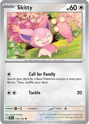 Image of Skitty 130/162  SV05 Temporal Forces - Common