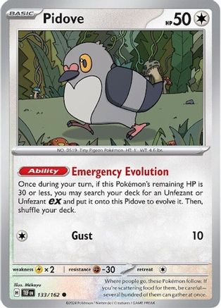Image of Pidove 133/162  - Reverse Holofoil SV05 Temporal Forces - Common