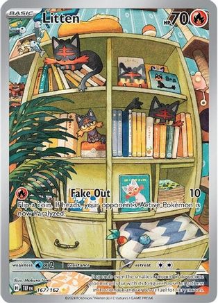 Image of Litten 167/162  - Holofoil SV05 Temporal Forces - Illustration Rare