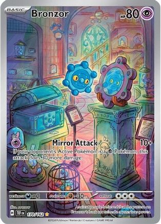 Image of Bronzor 170/162  - Holofoil SV05 Temporal Forces - Illustration Rare