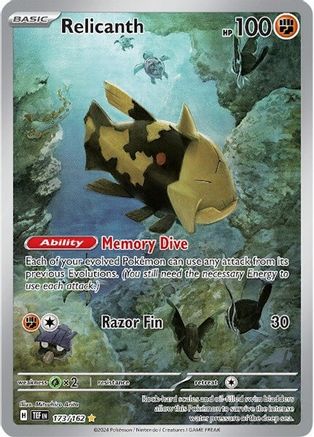 Image of Relicanth 173/162  - Holofoil SV05 Temporal Forces - Illustration Rare
