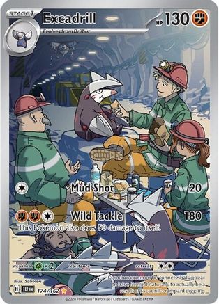 Image of Excadrill 174/162  - Holofoil SV05 Temporal Forces - Illustration Rare
