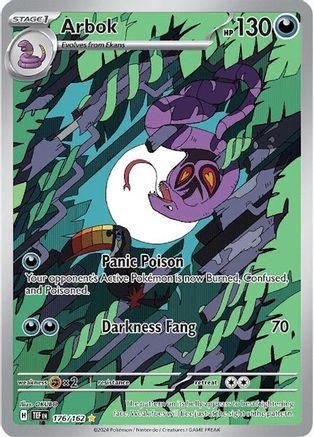Image of Arbok 176/162  - Holofoil SV05 Temporal Forces - Illustration Rare
