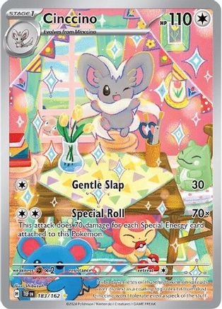 Image of Cinccino 183/162  - Holofoil SV05 Temporal Forces - Illustration Rare