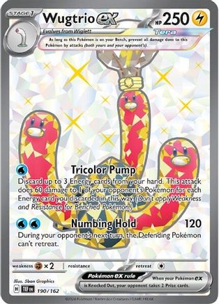 Image of Wugtrio ex 190/162  - Holofoil SV05 Temporal Forces - Ultra Rare