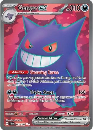 Image of Gengar ex 193/162  - Holofoil SV05 Temporal Forces - Ultra Rare