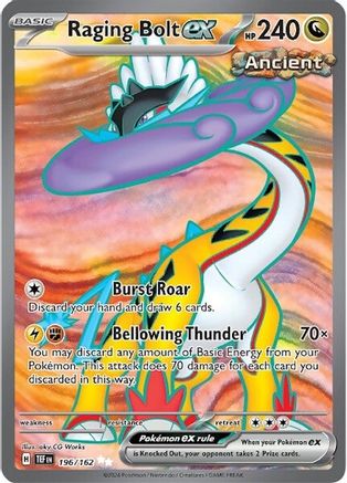 Image of Raging Bolt ex 196/162  - Holofoil SV05 Temporal Forces - Ultra Rare