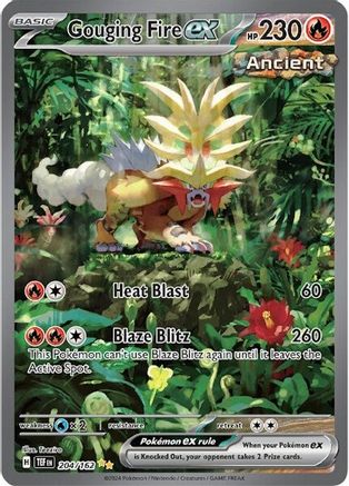 Image of Gouging Fire ex 204/162  - Holofoil SV05 Temporal Forces - Special Illustration Rare