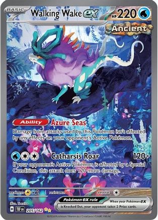 Image of Walking Wake ex 205/162  - Holofoil SV05 Temporal Forces - Special Illustration Rare