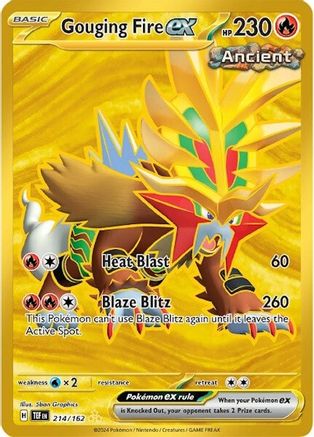 Image of Gouging Fire ex 214/162  - Holofoil SV05 Temporal Forces - Hyper Rare