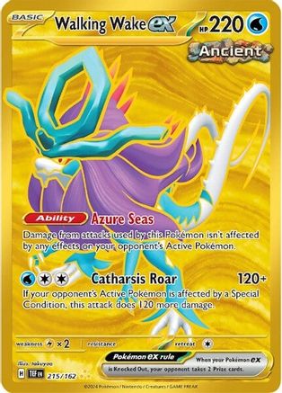 Image of Walking Wake ex 215/162  - Holofoil SV05 Temporal Forces - Hyper Rare