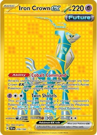 Image of Iron Crown ex 216/162  - Holofoil SV05 Temporal Forces - Hyper Rare